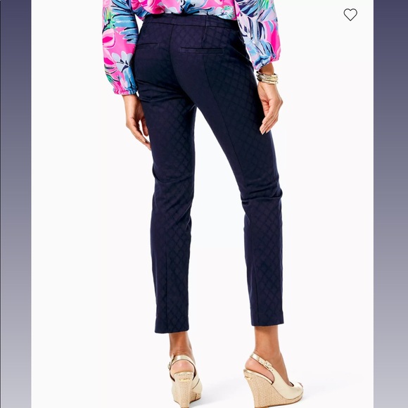 Lilly Pulitzer - Kelly Textured Ankle Length
Skinny Pant Midnight Navy - SIZE 2 - Picture 5 of 16